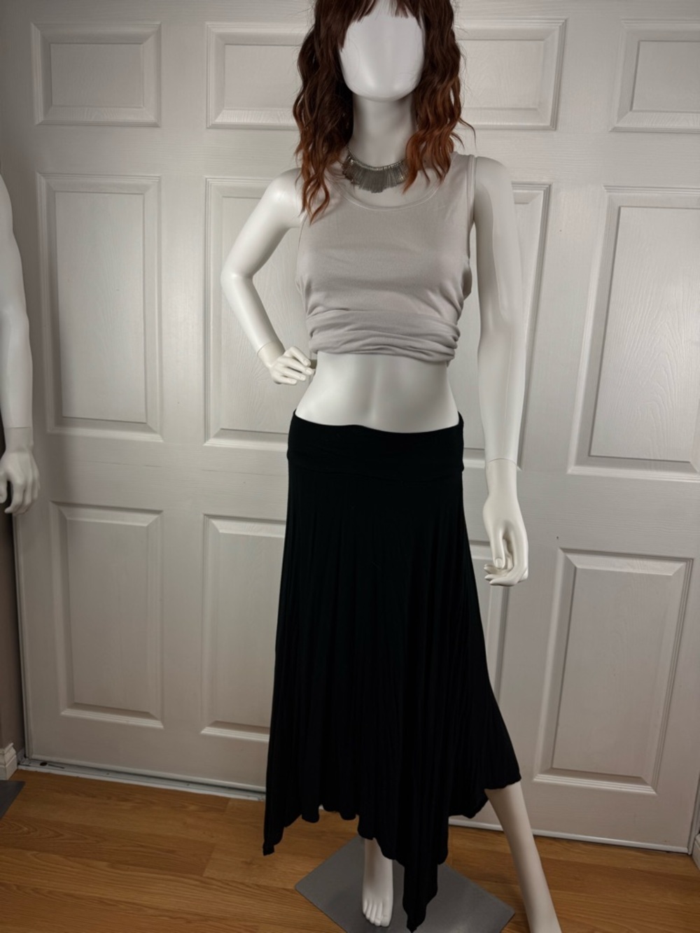 AB Studio Black High-Low Asymmetric Maxi Skirt - Women